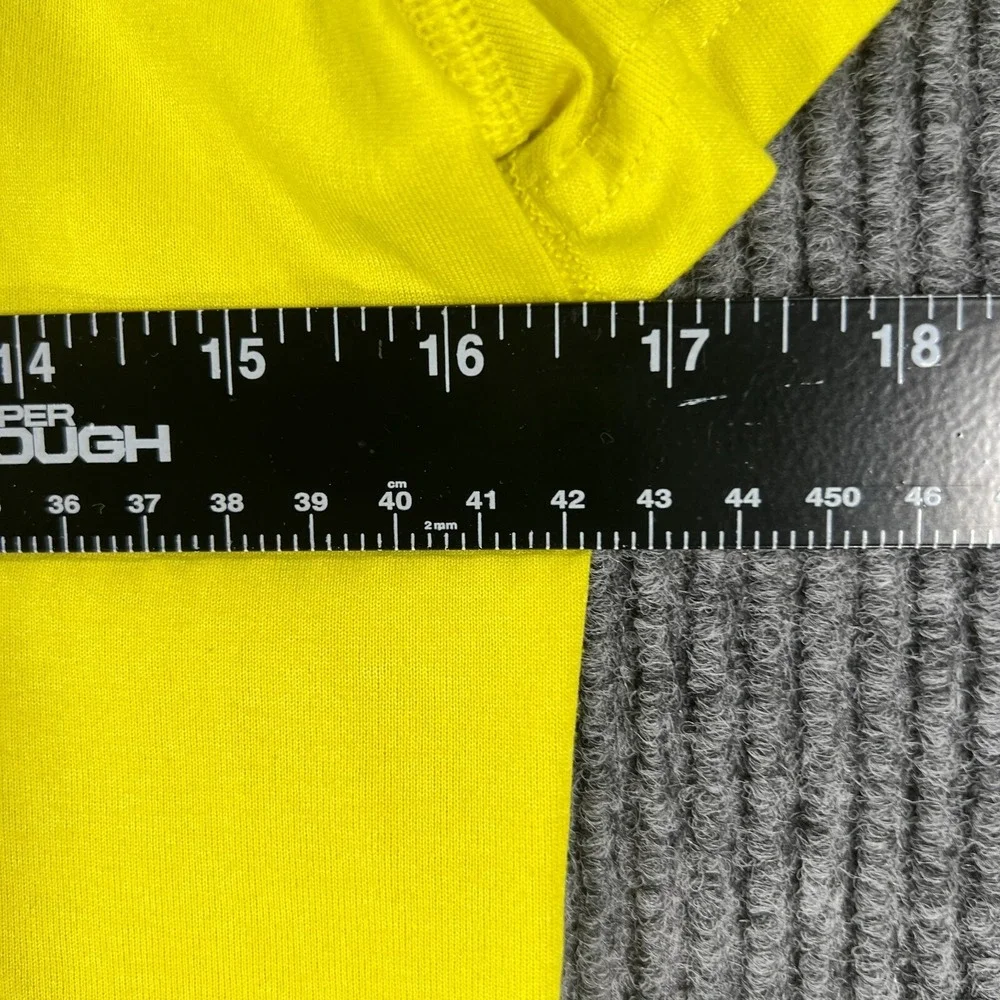 Nike Shirt Dri Fit Womens‎ Small Yellow Short Sleeve V Neck Regular Fit Gym Run